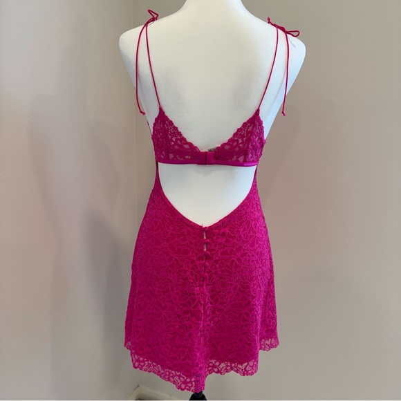 For Love And Lemons Pink Lace Mini Dress - Picture 8 of 13